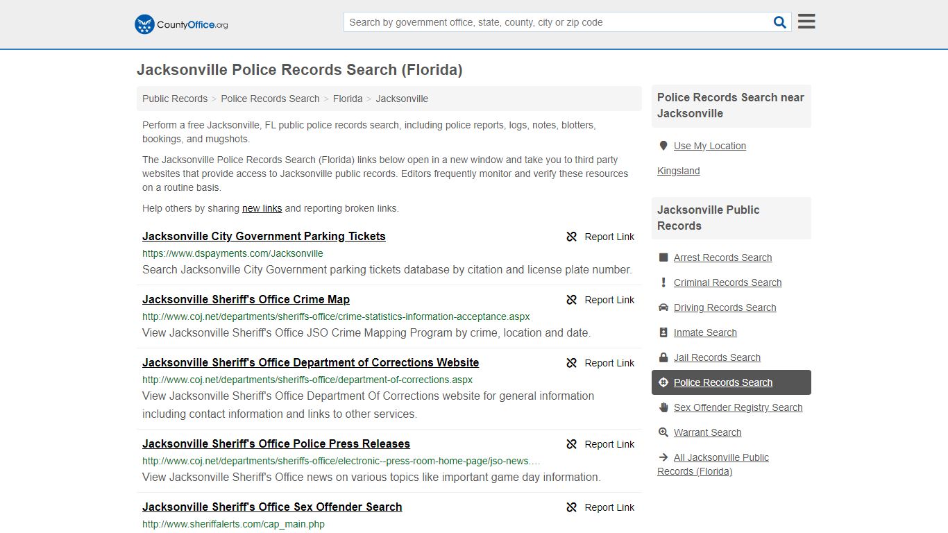 Jacksonville, FL (Accidents & Arrest Records) - County Office